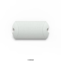 Caixa de travesseiro prateada com nervuras 113x81+30 mm (C7)