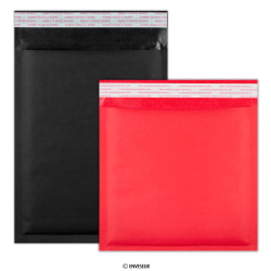 Bolsa acolchada negra de papel kraft 165x165 mm