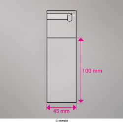 Gennemsigtig cellofanpose 100x45 mm