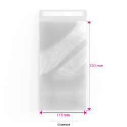 220x115 mm Číre celofánové vrecúško