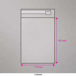 Sac cellophane transparent 162x119 mm