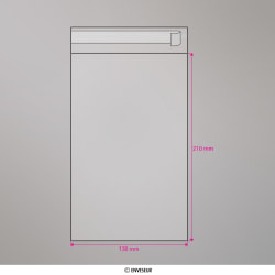 Sac cellophane transparent 210x130 mm