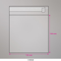 Sac cellophane transparent 130x135 mm