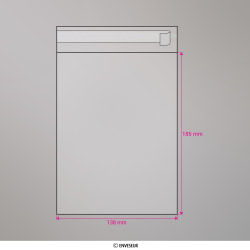 Sac cellophane transparent 185x138 mm