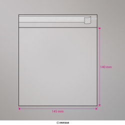 Sac cellophane transparent 140x145 mm