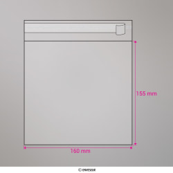 Kirkas sellofaanipussi 155x160 mm