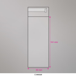 Kirkas sellofaanipussi 161x66 mm