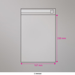 Sac cellophane transparent 230x167 mm