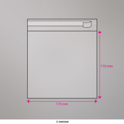 Sac cellophane transparent 170x175 mm