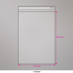 Sac cellophane transparent 303x213 mm