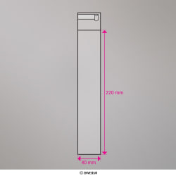 Kirkas sellofaanipussi 220x40 mm