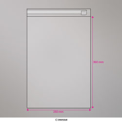 Číre celofánové vrecúško 360x250 mm