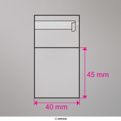 Sac cellophane transparent 45x40 mm