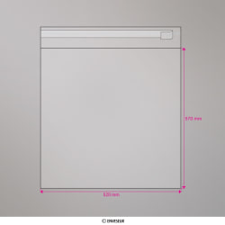 Sac cellophane transparent 570x520 mm