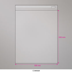 630x500 mm Clear Cello Bag