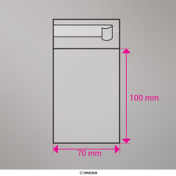 Kirkas sellofaanipussi 100x70 mm