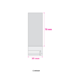 70x35 mm Genomskinlig cello-påse