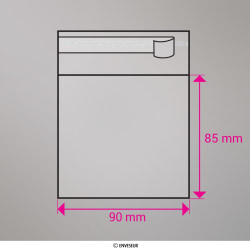 85x90 mm Genomskinlig cello-påse