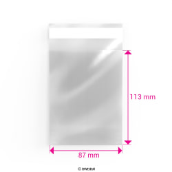 Sac cellophane transparent 113x87 mm