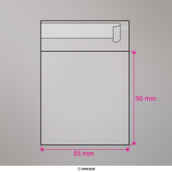 Zellophan-Beutel mit selbstklebendem Verschluss 90x85 mm