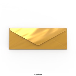 Sobre dorado metalizado de 80x215 mm