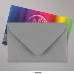 Enveloppes colorées - Gris (Ardoise)~95 x 235 mm, 120 g/qm Velin