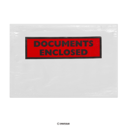 114x162 mm (C6) Busta porta-documenti trasparente con chiusura a zip - stampata