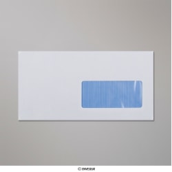 Sobre blanco con ventanilla para inspección postal de 115x225 mm