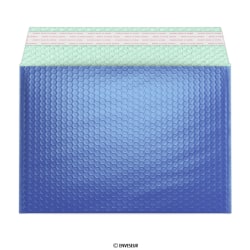 Blue metallic gloss foil bubble bag 235x325 mm