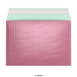 Roze goud metallic glanzende folie luchtkussen envelop 235x325 mm