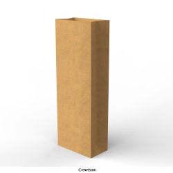 Kraftpapieren zak voor levensmiddelen met venster 103x57x290 mm