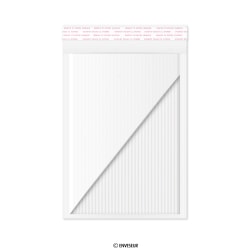 Sobre ecolchado blanco con estructura corrugada de 265x180 mm