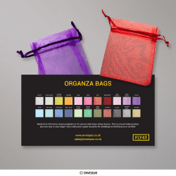 Sachets organza - Carte des couleurs