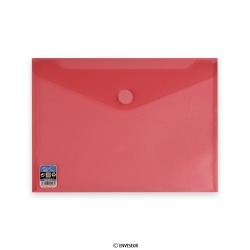 240x335 mm (A4+) Red envelopes with velcro closure V-Lock