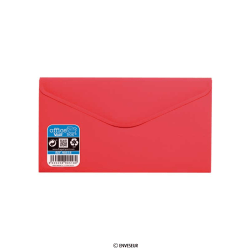 Červená obálka s patentním uzavíráním na knoflík Vital Colors V-Lock 125x225 mm (DL +)