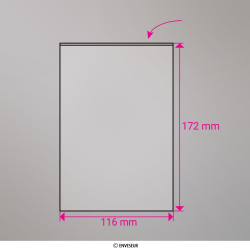 Bolsa de celofán sin cierre de 172x116 mm