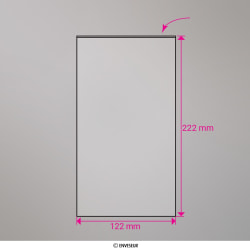 Sachet cellophane à haut ouvert sans rabat 222x122 mm