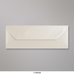 80x215 mm Grijswitte glanzende envelop