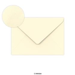 Elfenbens ribbet Clariana-konvolut 125x175 mm