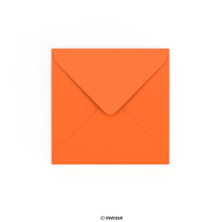 Orange Clariana-konvolut 130x130 mm