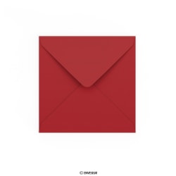 Enveloppe Clariana rouge foncée 140x140 mm