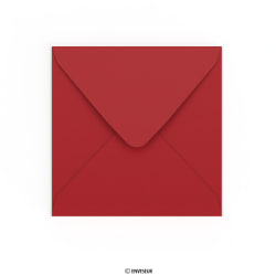 Enveloppe Clariana rouge foncée 155x155 mm