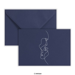 Busta per matrimonio blu scuro ”Amore” 162x229 mm (C5)