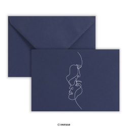 Enveloppe de mariage bleue foncée ”Amour” 162x229 mm (C5)