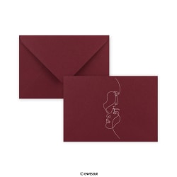 Bordeaux bruiloft envelop ”Liefde” 114x162 mm (C6)