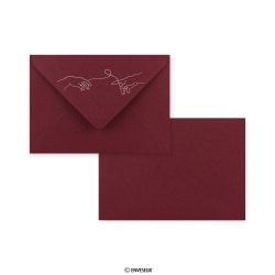 Busta per matrimonio bordò ”Destino” 114x162 mm (C6)