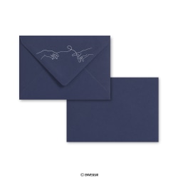 Dark blue wedding envelope ”Destiny” 114x162 mm (C6)