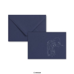 Busta per matrimonio personalizzato blu scuro 114x162 mm (C6)