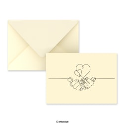Elfenbeinfarben Valentinstag-Briefumschlag Gemeinsame Liebe 114x162 mm (C6)