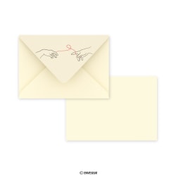 Elefántcsont színű esküvői boríték ”Sors” 114x162 mm (C6)